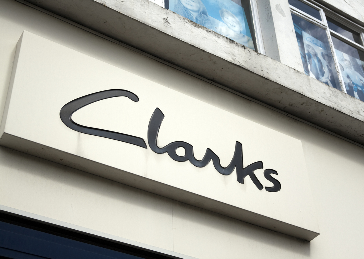 Clarks store sign in Street Somerset