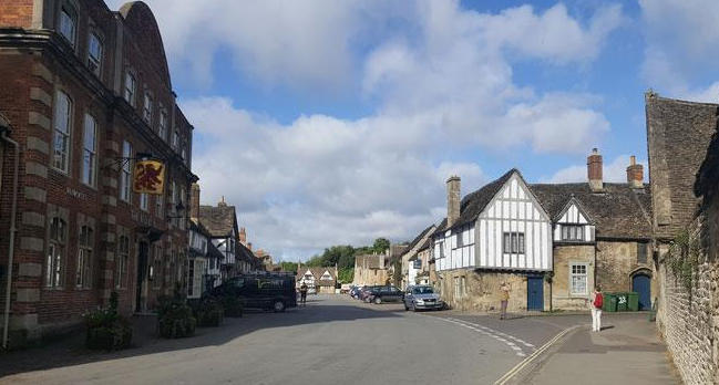 Historic street in Bradford-on-Avon, Wiltshire