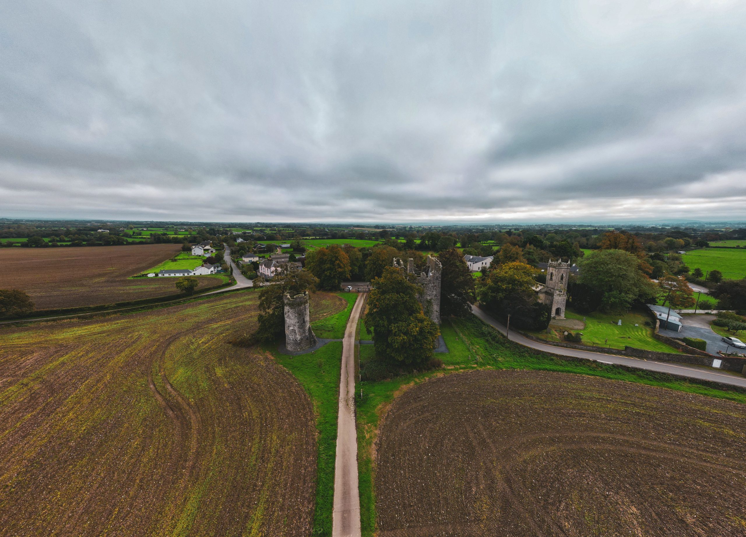 Rural community and countryside near Castle Cary in Somerset