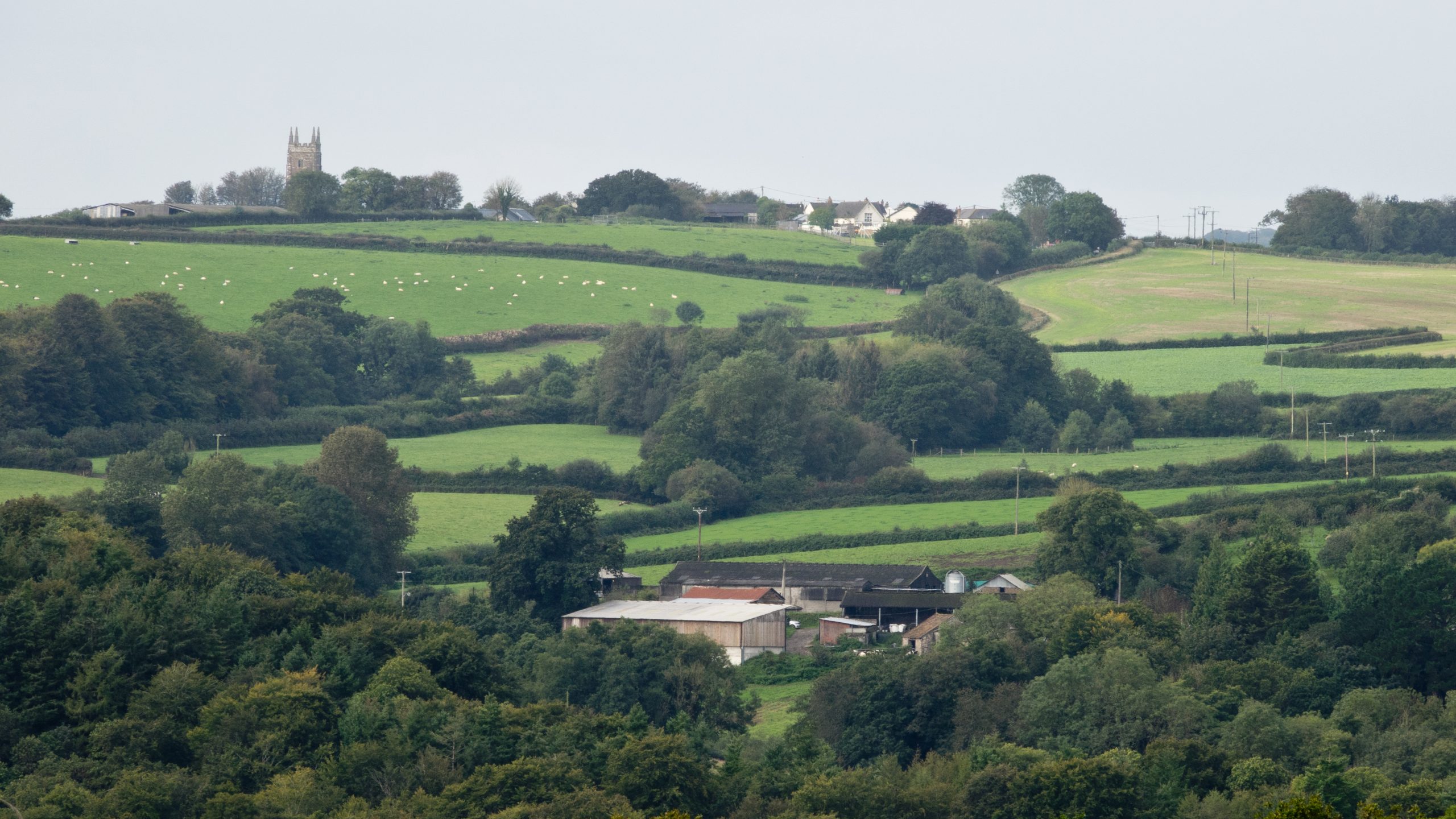 Rolling countryside and rural communities around Great Torrington in North Devon