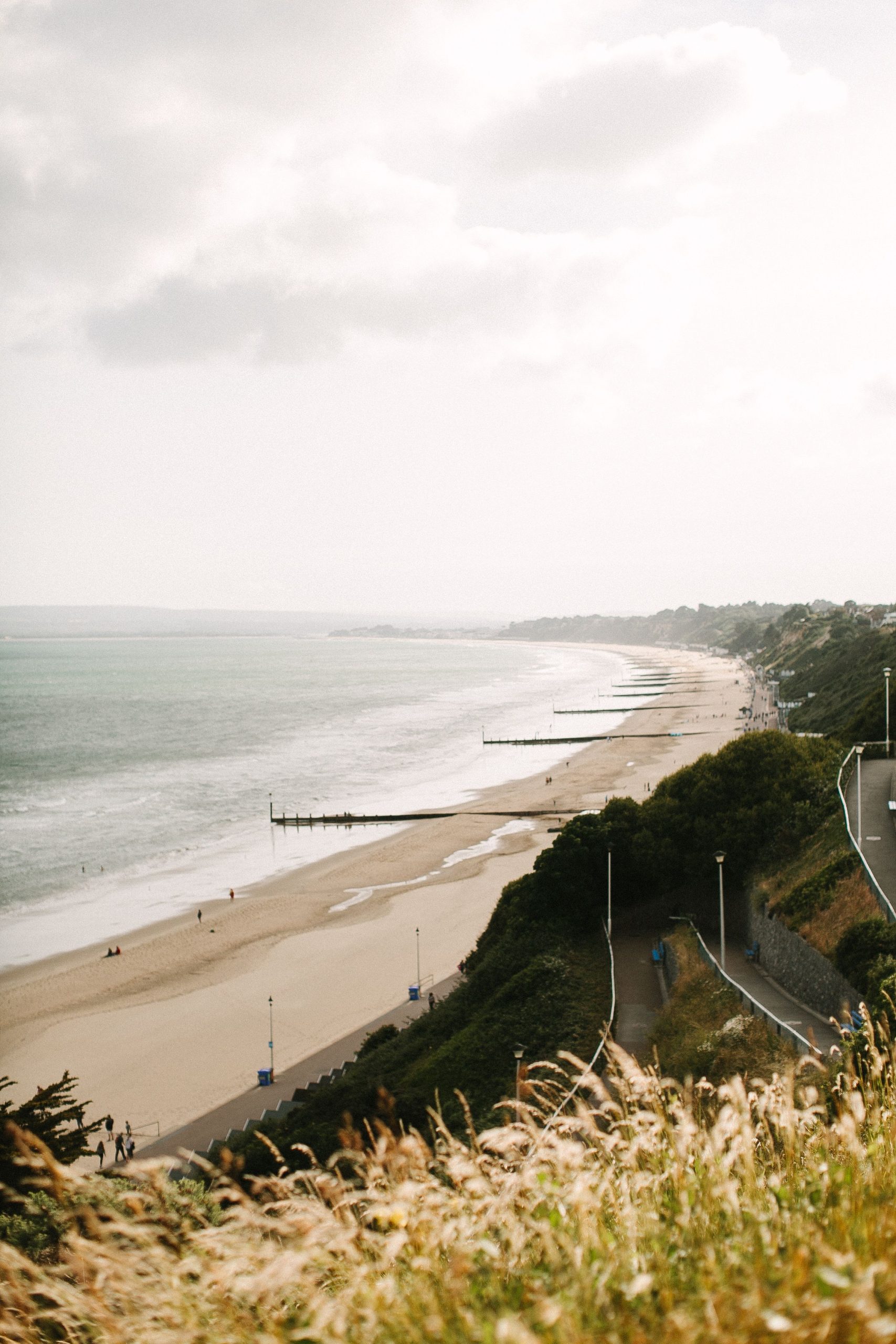 Southbourne Beach and groynes along the Dorset coast