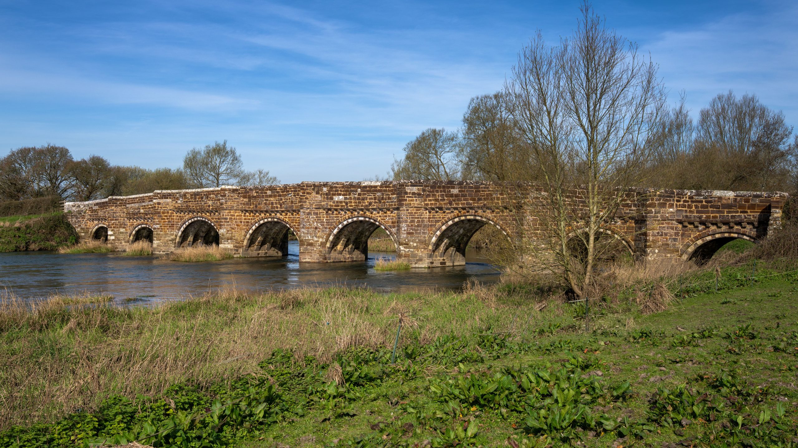 White Mill Bridge over the River Stour near Sturminster Marshall, Dorset