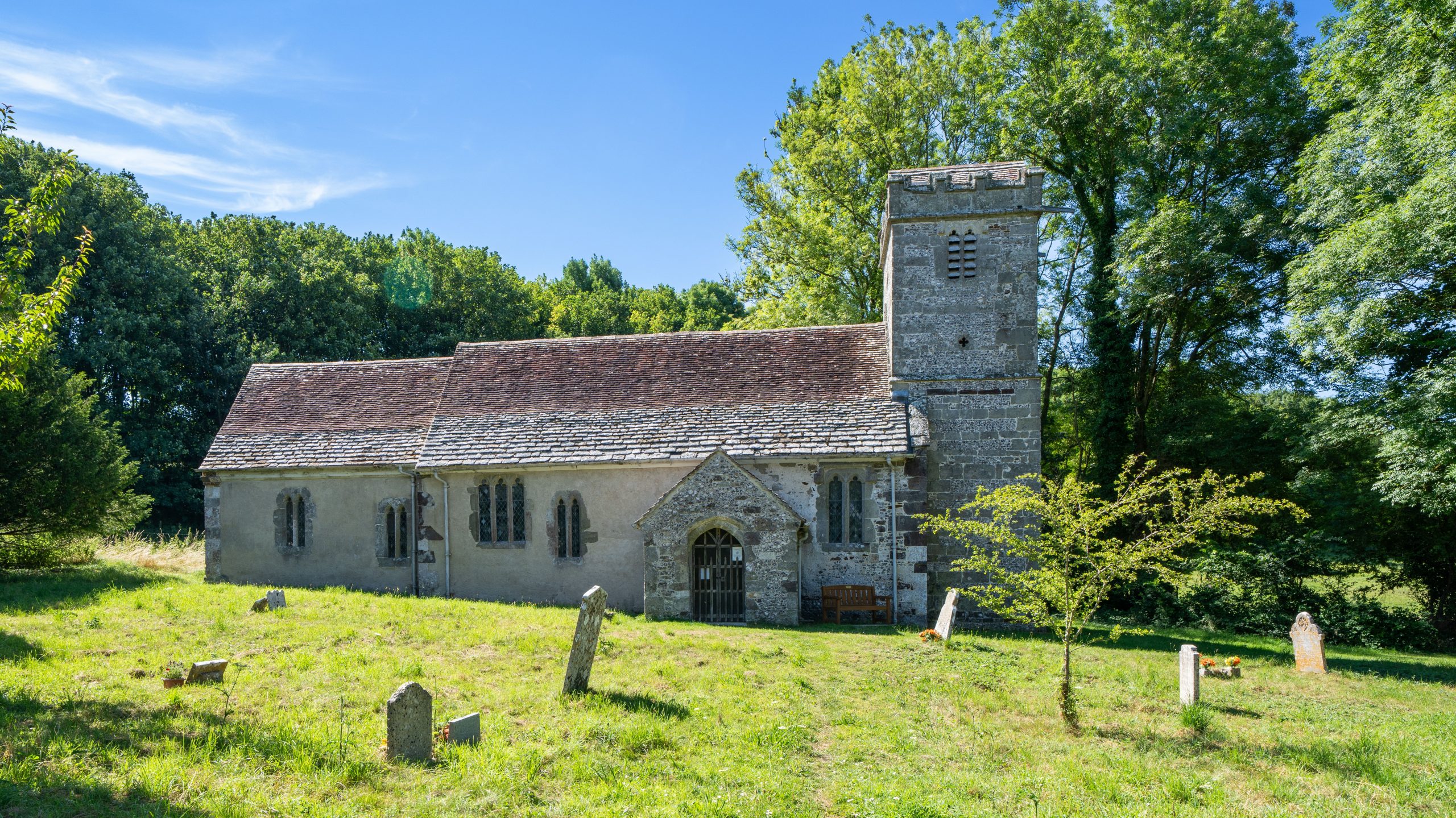 Historic church and churchyard in Sturminster Marshall, Dorset