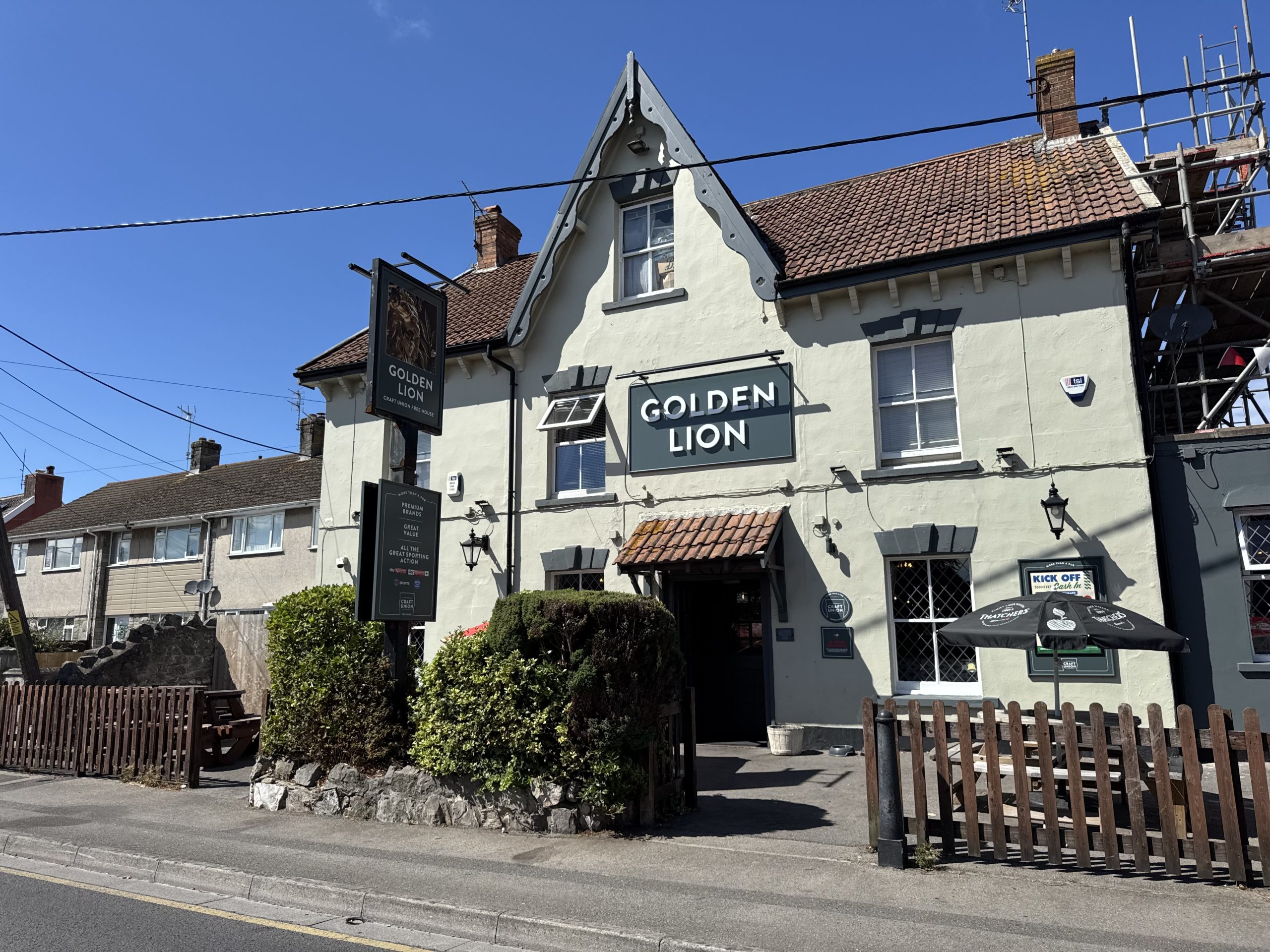 The Golden Lion pub in Worle, North Somerset