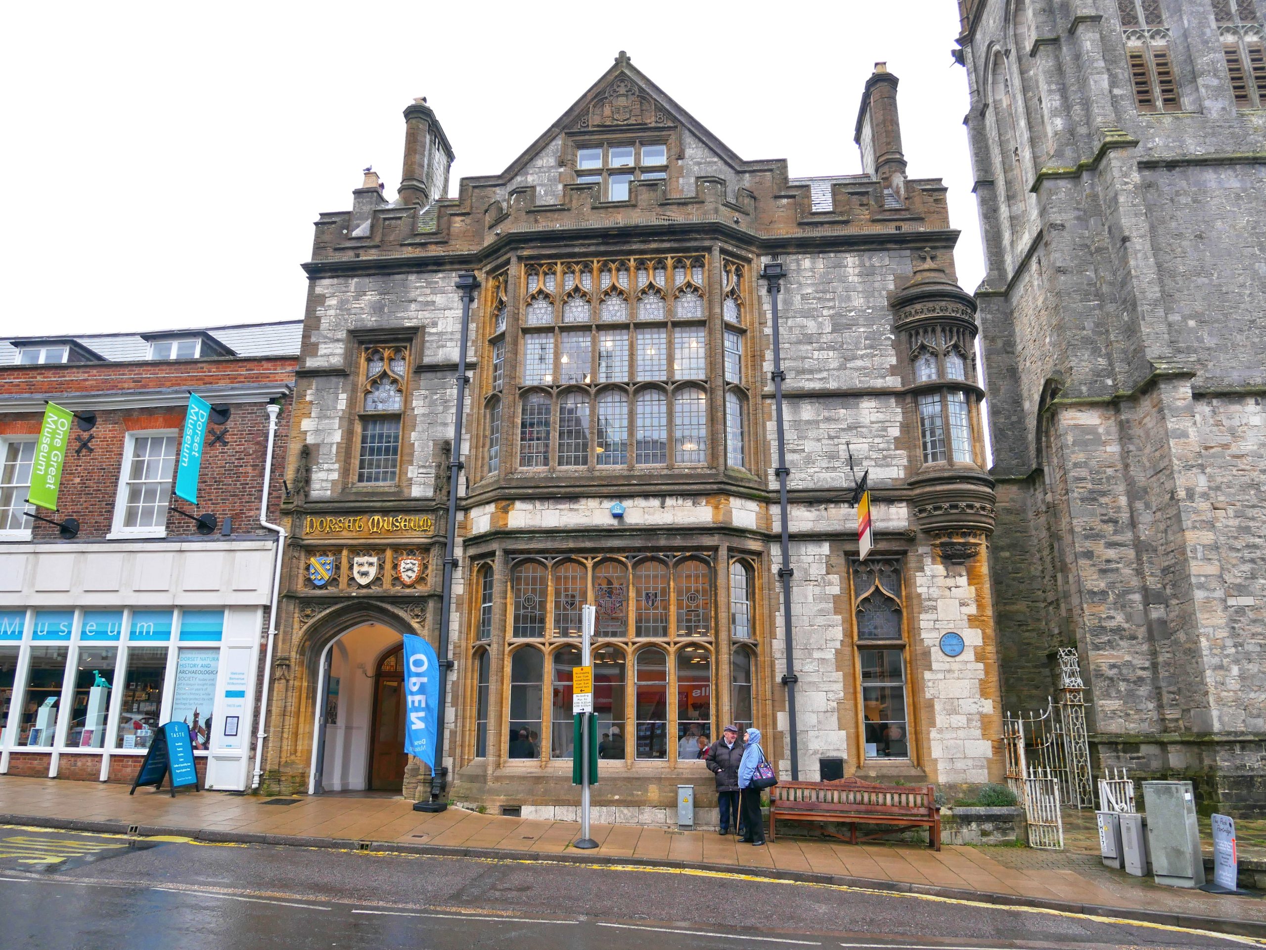 Dorset Museum beside St Peter's Church in Dorchester, Dorset