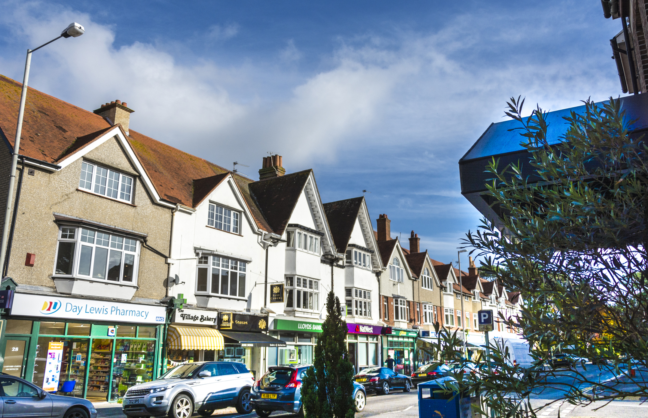 Shops and local businesses in Canford Cliffs village, Dorset