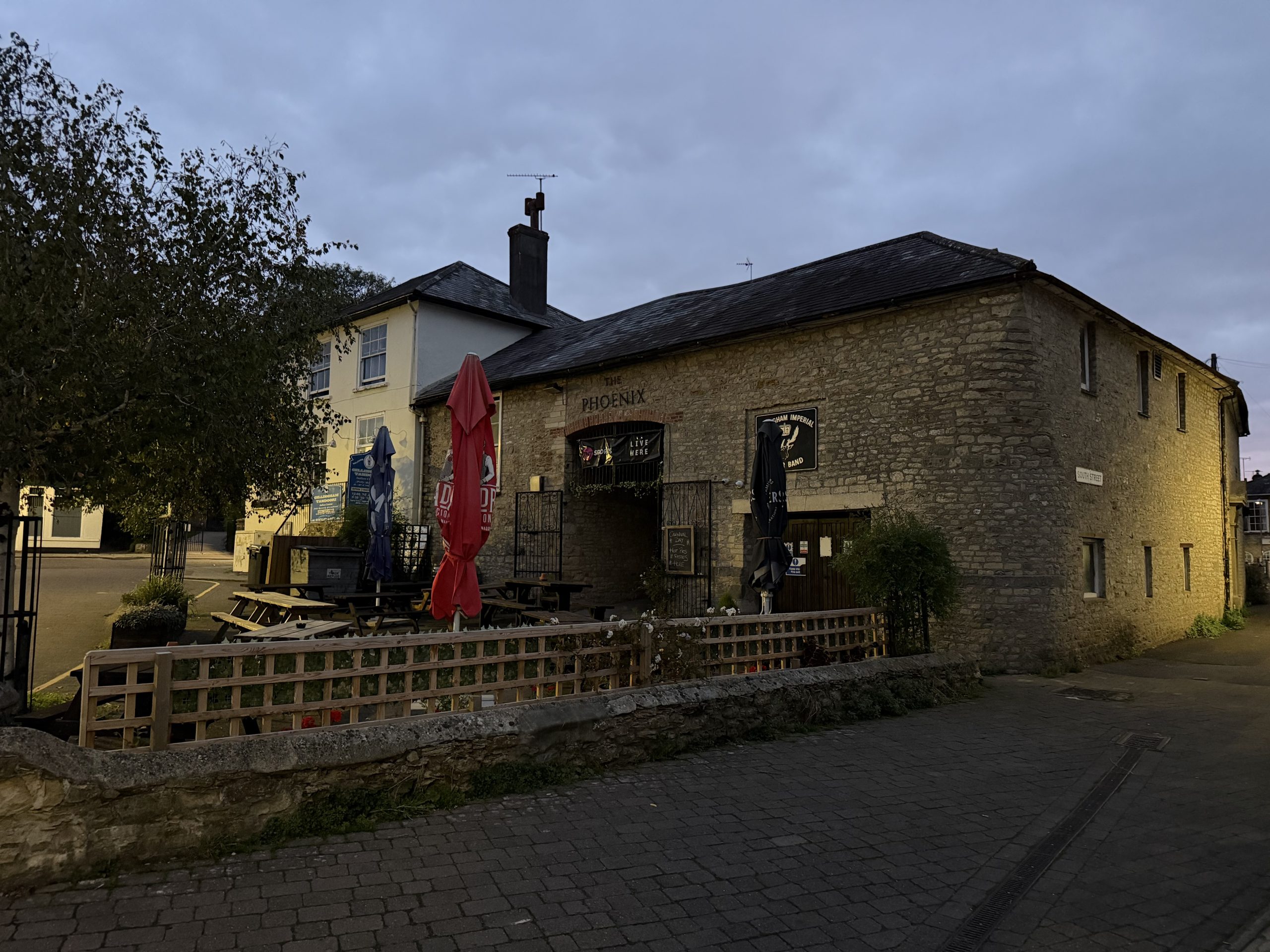 Traditional stone building housing The Phoenix public house in Gillingham, Dorset.