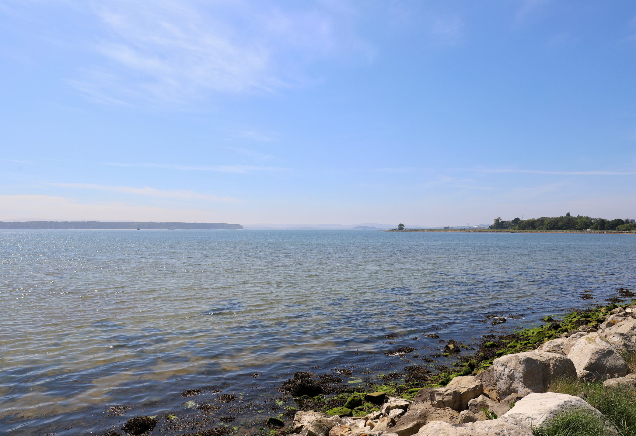 View across Parkstone Bay and Poole Harbour in Dorset