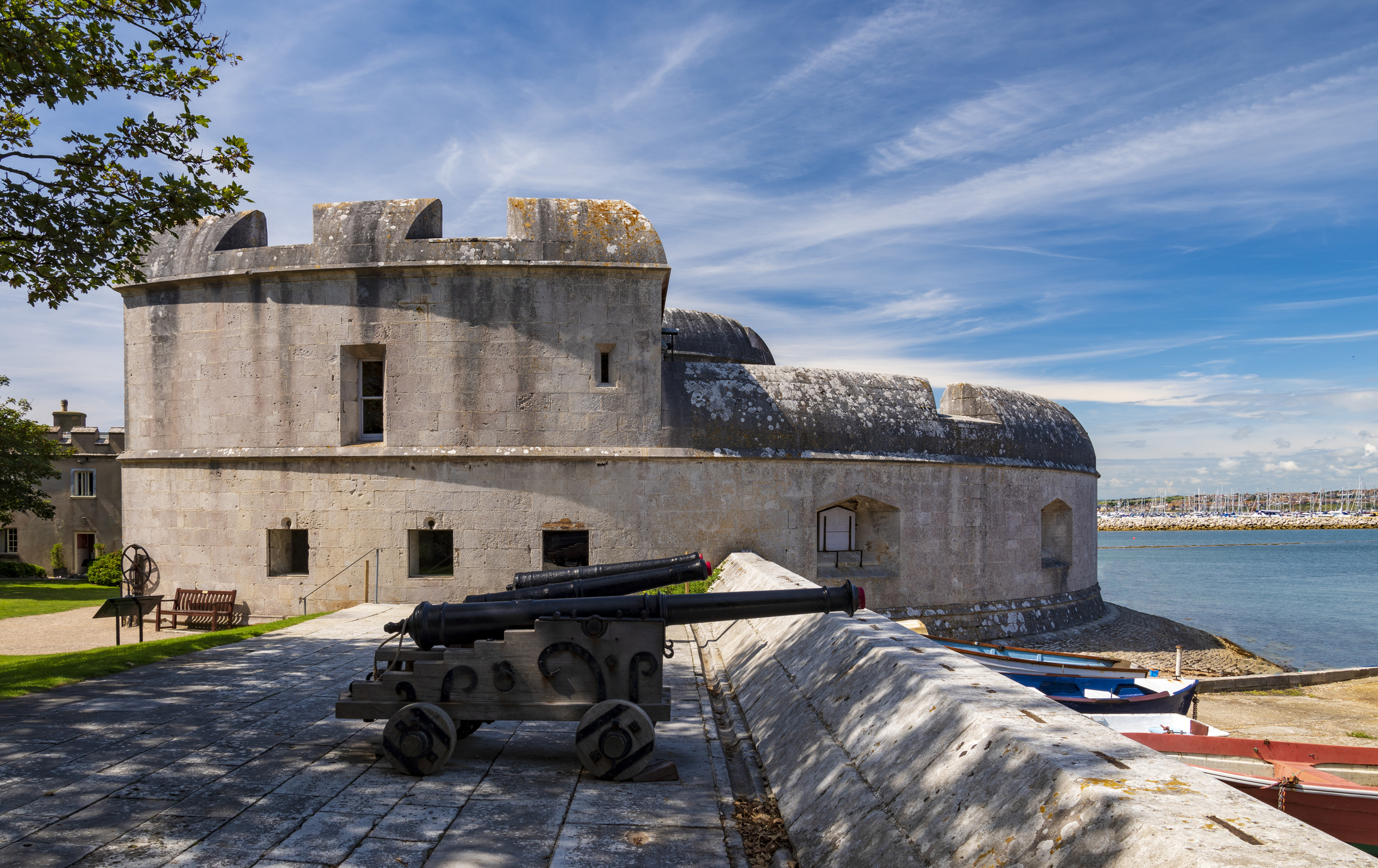 Portland Castle overlooking Portland Harbour on the Isle of Portland in Dorset